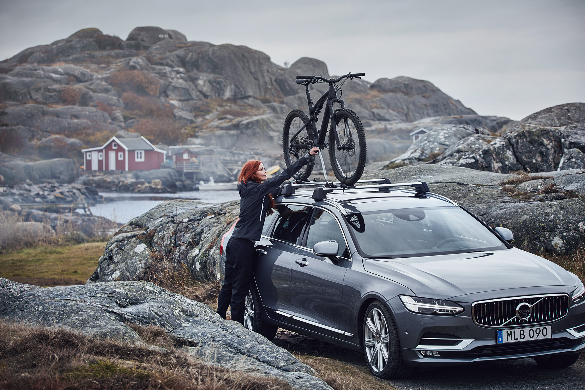Volvo Fahrradträger für Dachmontage Aluminium